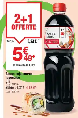Promocash J.B Sauce soja sucrée japonaise offre