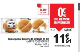 Promocash HARRYS FOODSERVICE Pains spécial burger à la semoule de blé offre