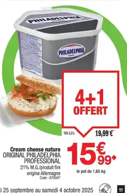 Promocash PHILADELPHIA Cream cheese nature offre