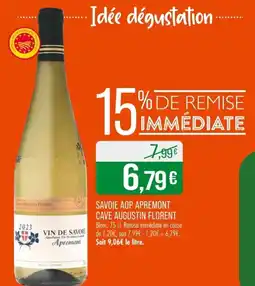 Match Savoie aop apremont cave augustin florent offre