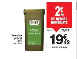 Promocash CHEF Sauce aux poivres offre