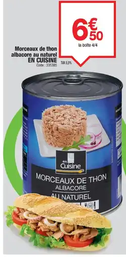 Promocash EN CUISINE Morceaux de thon albacore au naturel offre