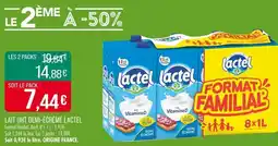 Match Lait uht demi-écrémé lactel offre