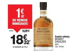 Promocash MONKEY SHOULDER Scotch whisky offre