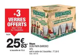 Promocash DON PAPA BAROKO Rhum offre