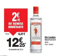 Promocash BEEFEATER Gin London offre