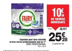 Promocash FAIRY PROFESSIONAL Capsules pour lave-vaisselle et lave-verres professionnels tout en 1 offre