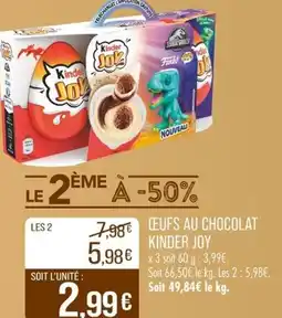 Match Ceufs au chocolat kinder joy offre