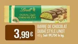 Match Barre de chocolat dubai style lindt offre