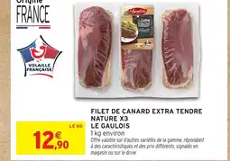 Intermarché Express LE GAULOIS Filet de canard extra tendre nature x3 offre