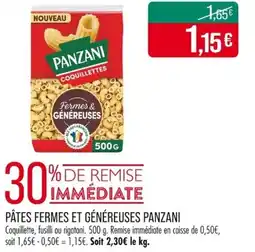 Match Pâtes fermes et généreuses panzani offre