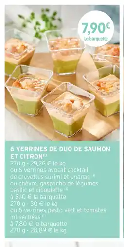 Intermarché Hyper 6 verrines de duo de saumon et citron offre