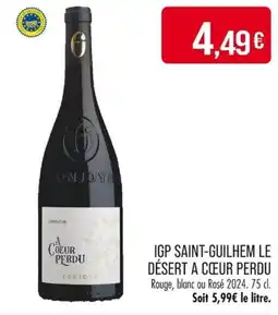 Match Igp saint-guilhem le désert a cœur perdu offre