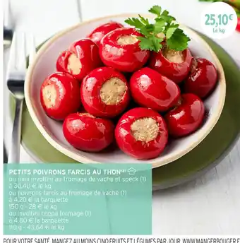 Petits poivrons farcis au thon