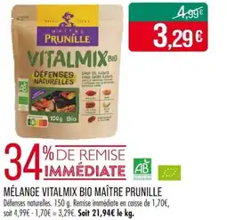 Match Mélange vitalmix bio maître prunille offre