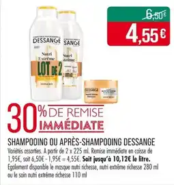 Match Shampooing ou après-shampooing dessange offre