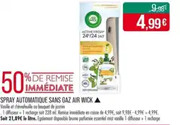Match Spray automatique sans gaz air wick offre