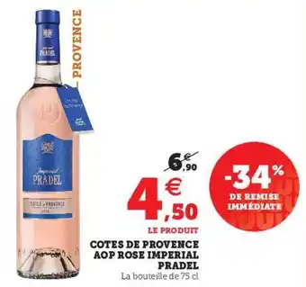 Super U Côtes De Provence Aop Rose Impérial Pradel offre