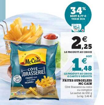 Super U Frites Surgelées Mc Cain offre