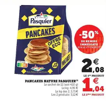 Super U Pancakes Nature Pasquier offre