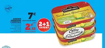 Super U Sardines Généreuses Connétables offre