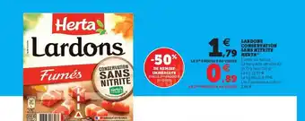 Super U Lardons Conservation Sans Nitrite Herta offre