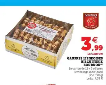 Gaufres Liégeoises Biscuiterie Bourdon