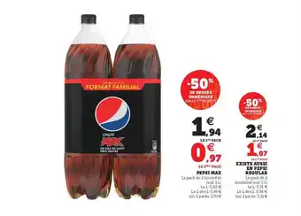Super U Pepsi Max, Pepsi Regular offre