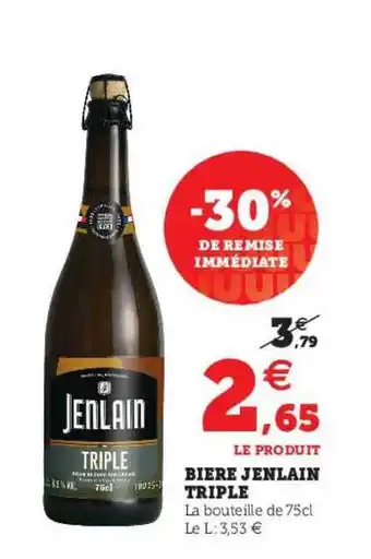 Super U Bière Jenlain Triple offre