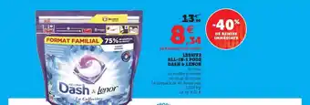 Super U Lessive All-in-1 Pods Dash & Lenor offre