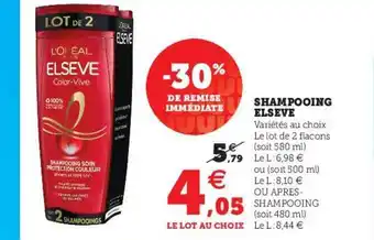 Super U Shampooing Elsève offre