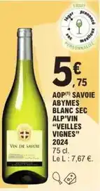 E.Leclerc Aop savoie abymes blanc sec offre