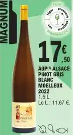 E.Leclerc Magnum - aop alsace pinot gris blanc moelleux 2022 offre