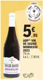 E.Leclerc Aop vin de savoie mondeuse 2023 offre