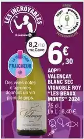 E.Leclerc Roy - aop valencay blanc sec vignoble les beaux monts 2024 offre