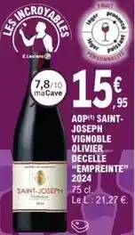 E.Leclerc E.leclerc - aop saint-joseph offre
