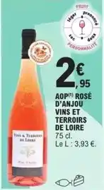 E.Leclerc Aop rose d'anjou vins et terroirs de loire offre