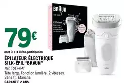E.Leclerc Braun - épilateur électrique silk-épil offre