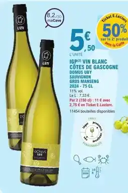 E.Leclerc Uby - vin blanc cotes de gascogne offre