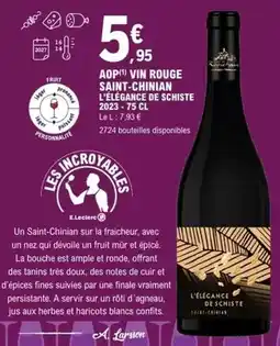 E.Leclerc E.leclerc - aop vin rouge saint-chinian offre