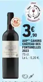 E.Leclerc Cahors - aop château des fontanelles 2023 offre