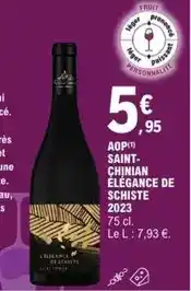 E.Leclerc Aop saint- chinian elegance de schisto offre