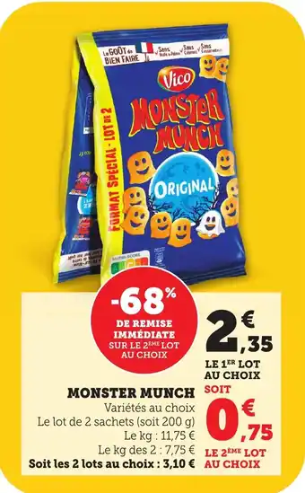 Maximarché VICO Monster munch offre