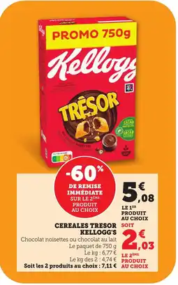 Maximarché KELLOGG'S Cereales Tresor offre