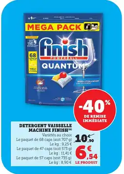 Maximarché FINISH Detergent vaisselle machine offre