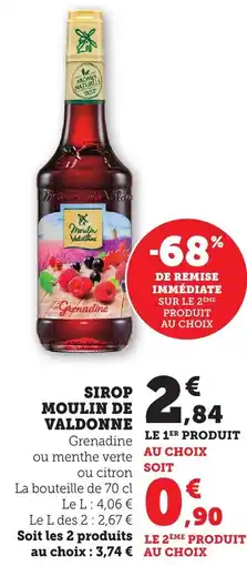 Maximarché Sirop moulin de valdonne offre