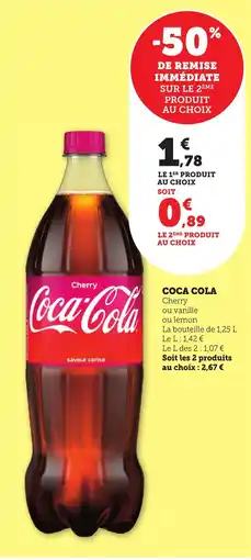 Maximarché COCA COLA Cherry ou vanille offre