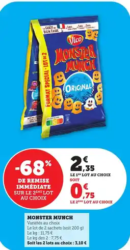 Maximarché VICO Monster munch offre