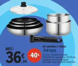 E.Leclerc SITRAM Set amovible 7 pièces offre