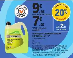 E.Leclerc Liquide de refroidissement universel -25°c offre